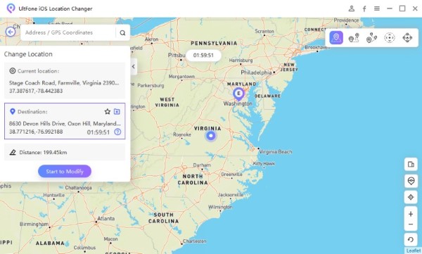 Changer l'emplacement IOS