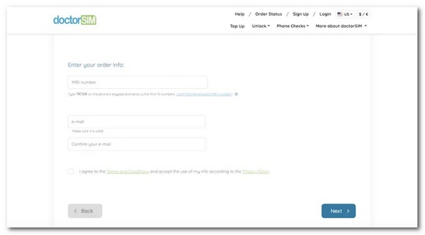 Doctorsim Website IMEI