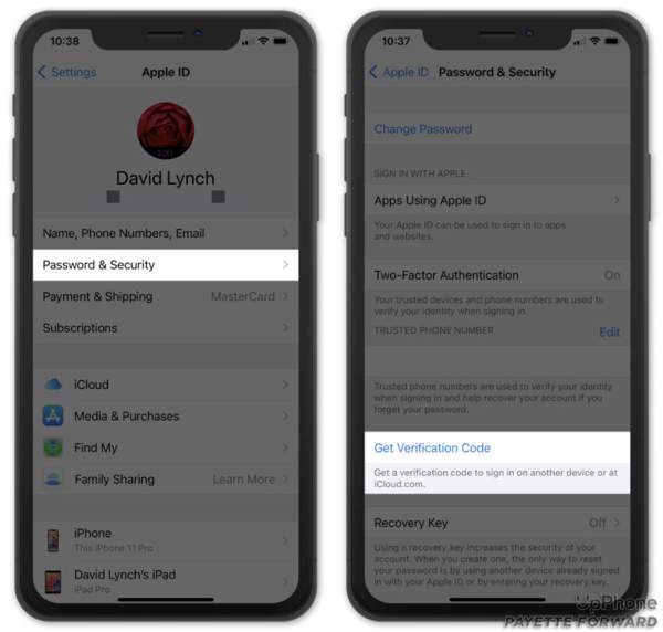 Get Apple ID Verification Code Settings