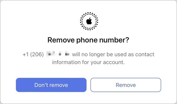 Remove Apple ID Number Online