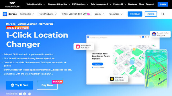 Đánh giá iMoveGo Drfone Virtual Location