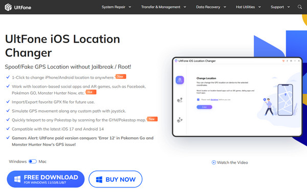 Ultfone IOS Location Changer