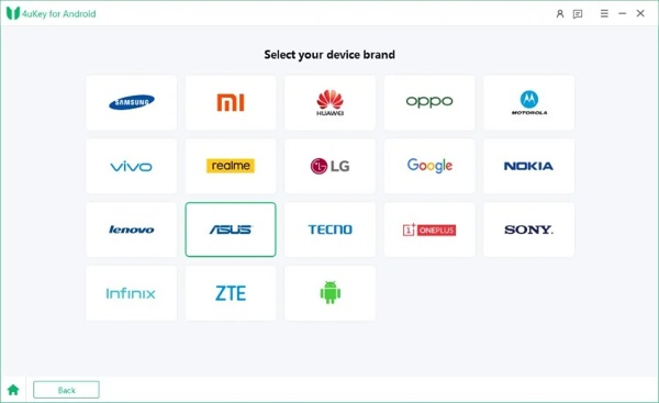 4ukey Select Your Device Brand