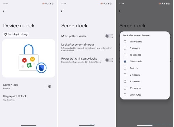 Android Lock Screen Timeout