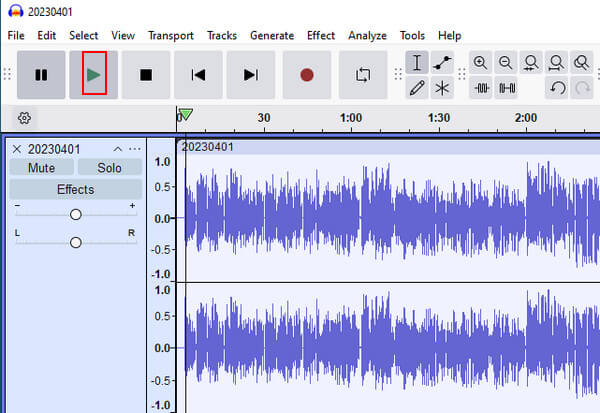 Audacity Jouer