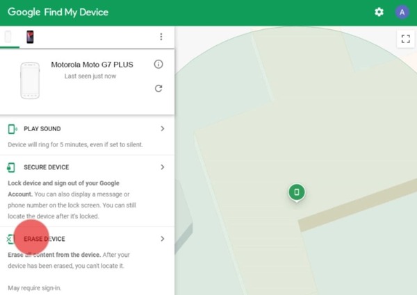 Find My Device Website