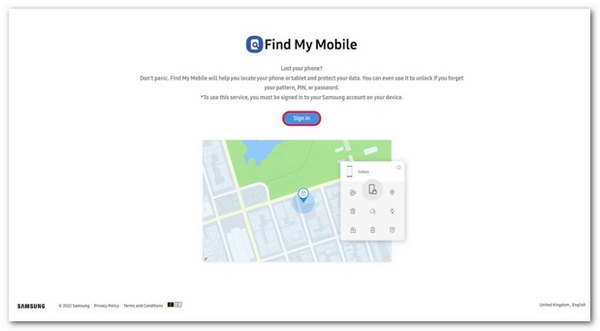 Reset with Find My Mobile