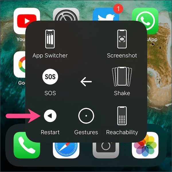 Restart Option Assistivetouch iPhone
