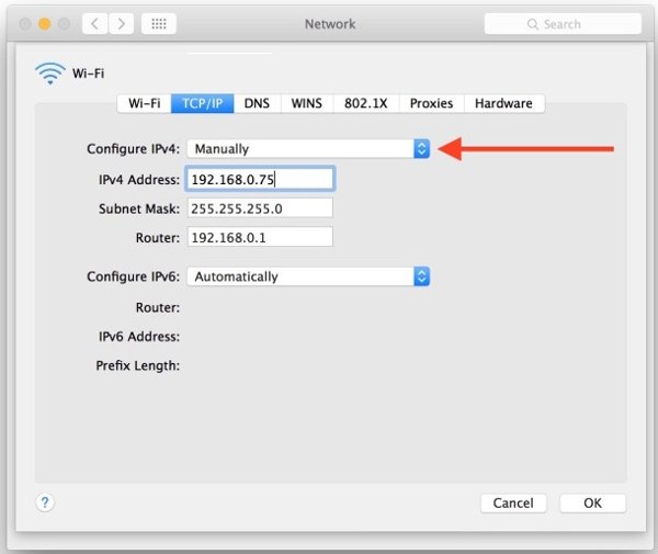 Set Static ip Mac