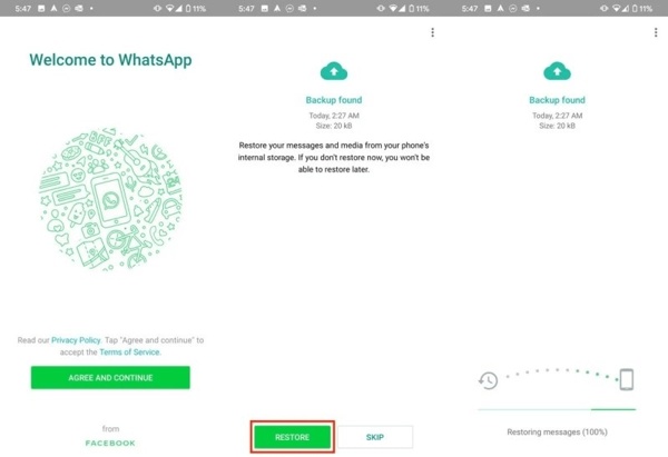 Recover Whatsapp Backup