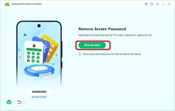 Start Removing Screen Password