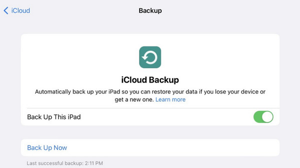 Faça backup do iPad no iCloud