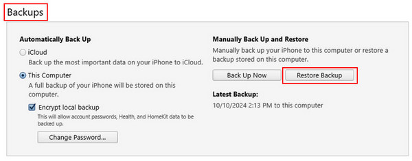 Itunes Restore Backup