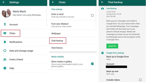 Backup do Whatsapp Android