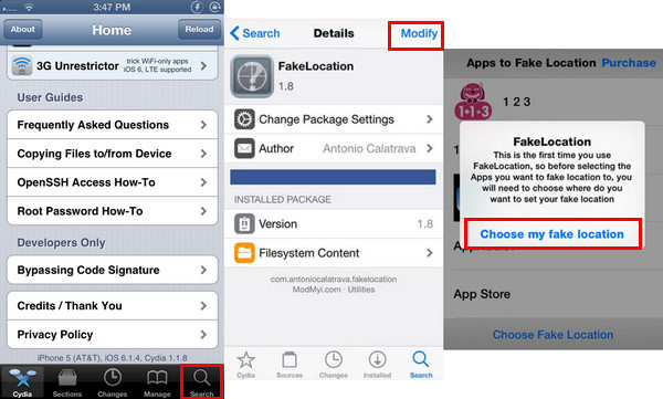 Download Fake Location on Cydia