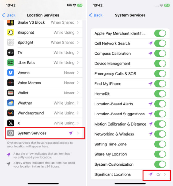 Turn off iPhone Significant Locations