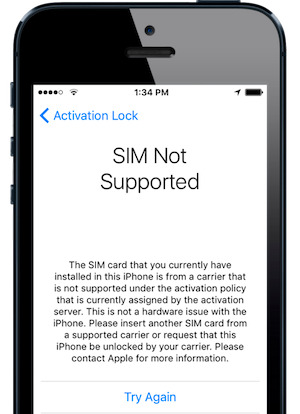 キャリアロックされたiPhone