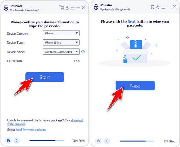 Inizia a rimuovere il passcode iOS