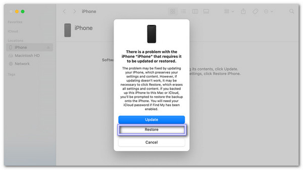 Ripristino di fabbrica disabilitato iPhone con iTunes