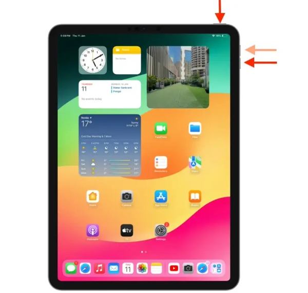 إعادة ضبط جهاز iPad