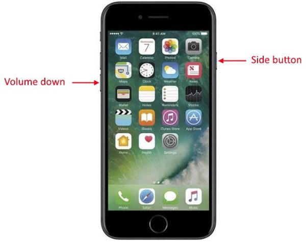 إعادة ضبط جهاز iPhone7
