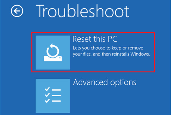 Réinitialiser ce PC