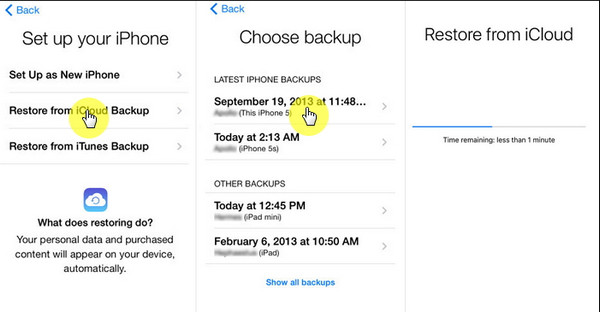 Von iCloud wiederherstellen