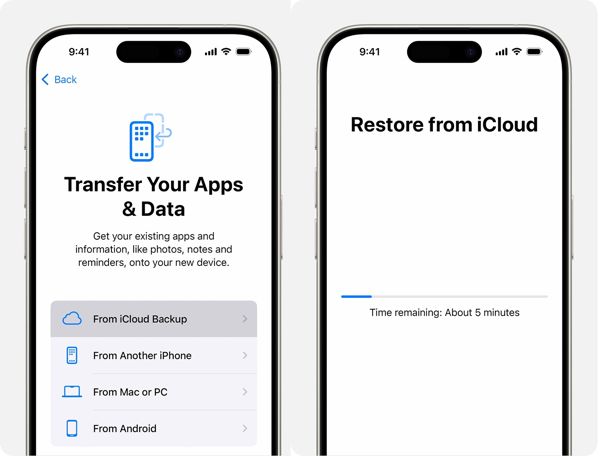 Icloudバックアップを復元する