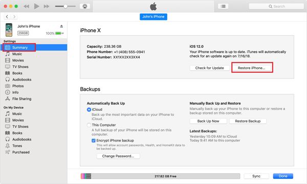 استعادة iTunes
