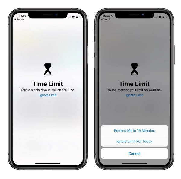 Application de limitation du temps d'écran