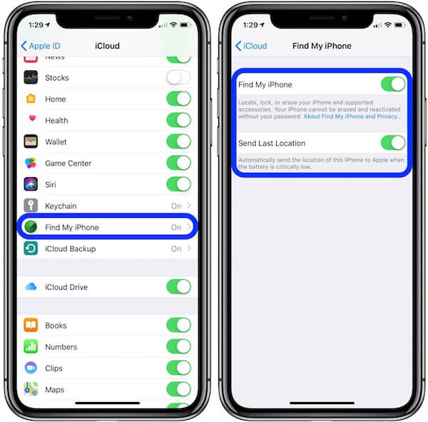「iPhoneを探す」を設定する