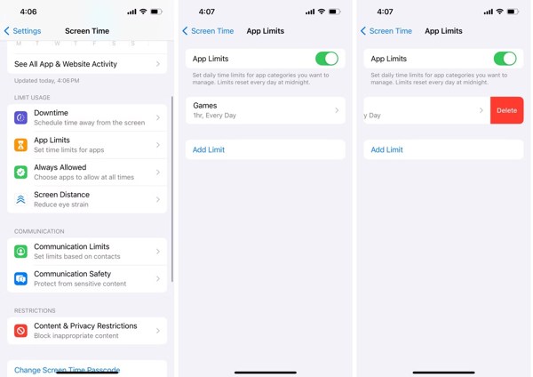Disattivare le app Screen Time su iPhone