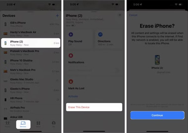 Vymazat aplikaci Najít na iPhonu
