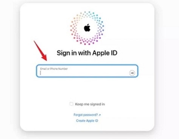 iCloud-Konto eingeben