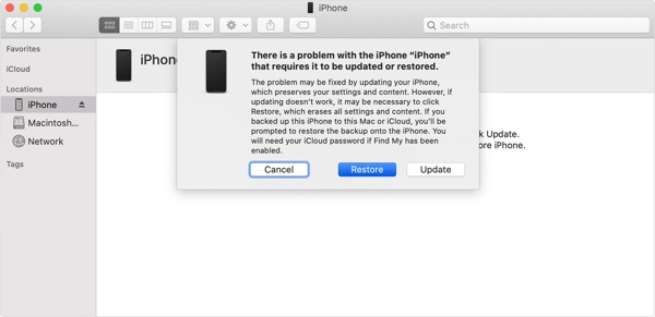 Wiederherstellen des iPhone-Wiederherstellungsmodus