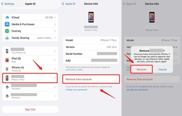 Dissocier les paramètres de l'iPhone
